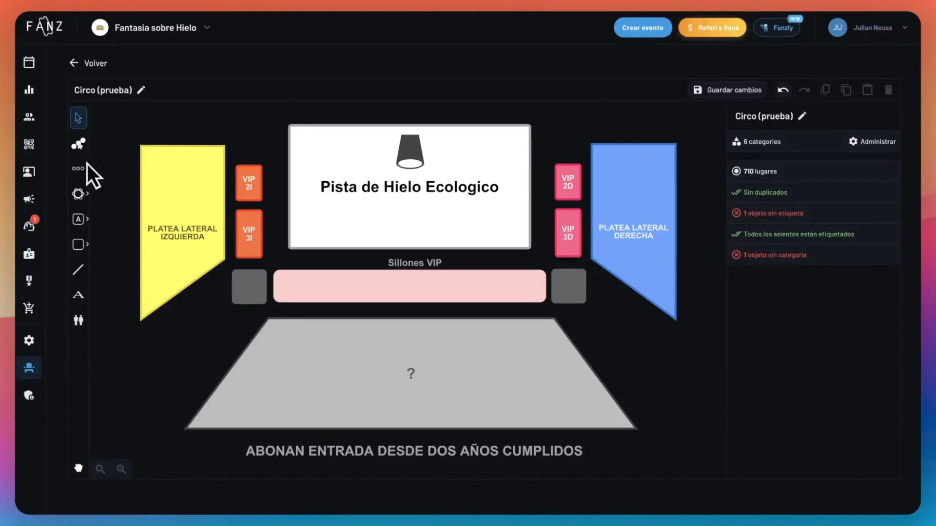 Plano con Asientos
